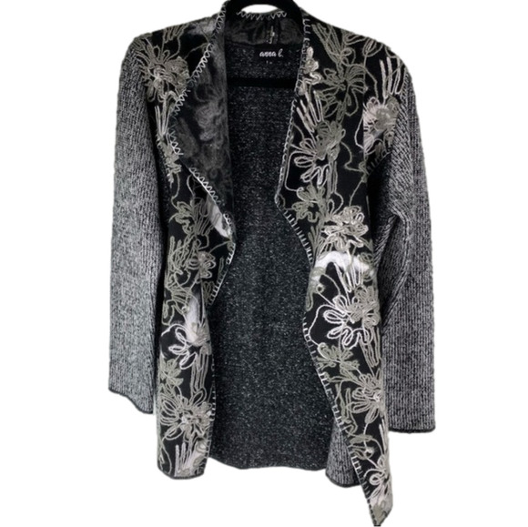 Anna B. Wool  Open Felted Cardigan - Picture 1 of 8